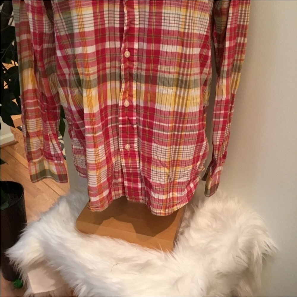 American Eagle Outfitters Madras Vintage fit Woman’s size Large plaid - Picture 11 of 14